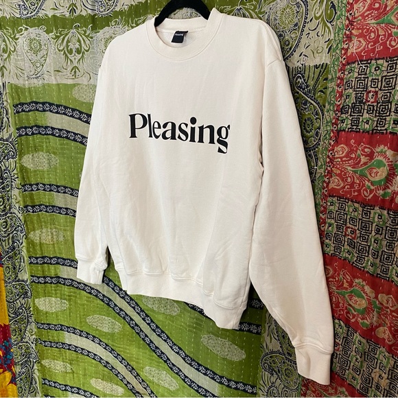 Pleasing by Harry Styles Cream Crewneck Sweatshirt Size Small - Picture 6 of 15
